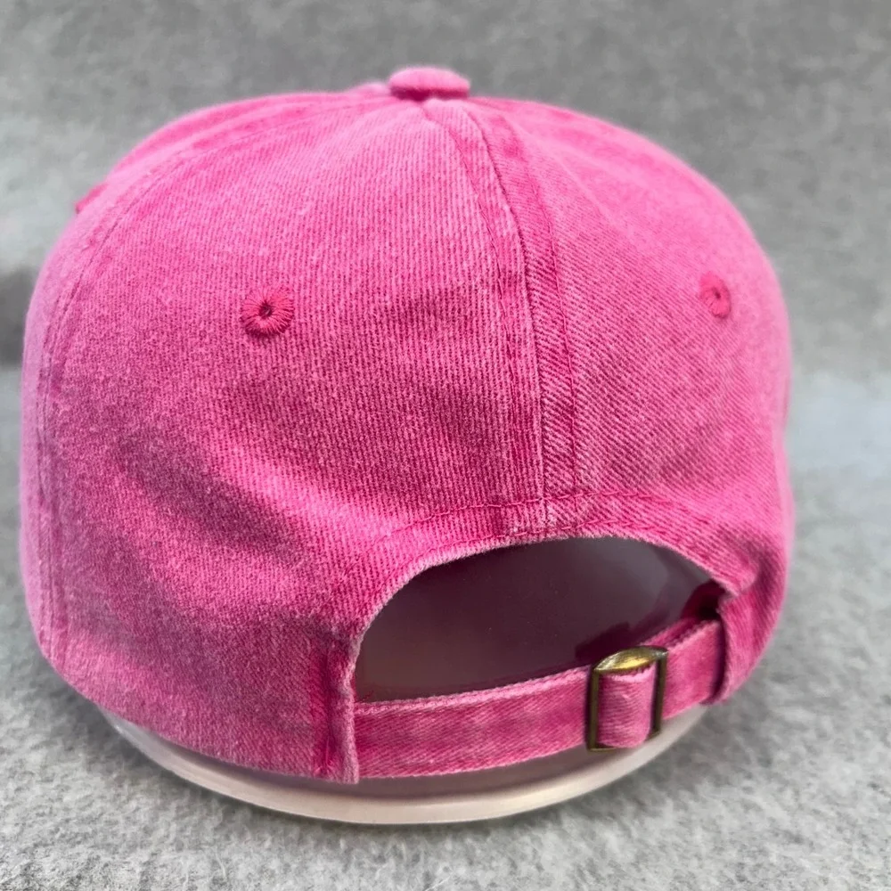 Mama Womens Pink Unbranded Baseball Cap Washed Cotton Adjustable OSFM